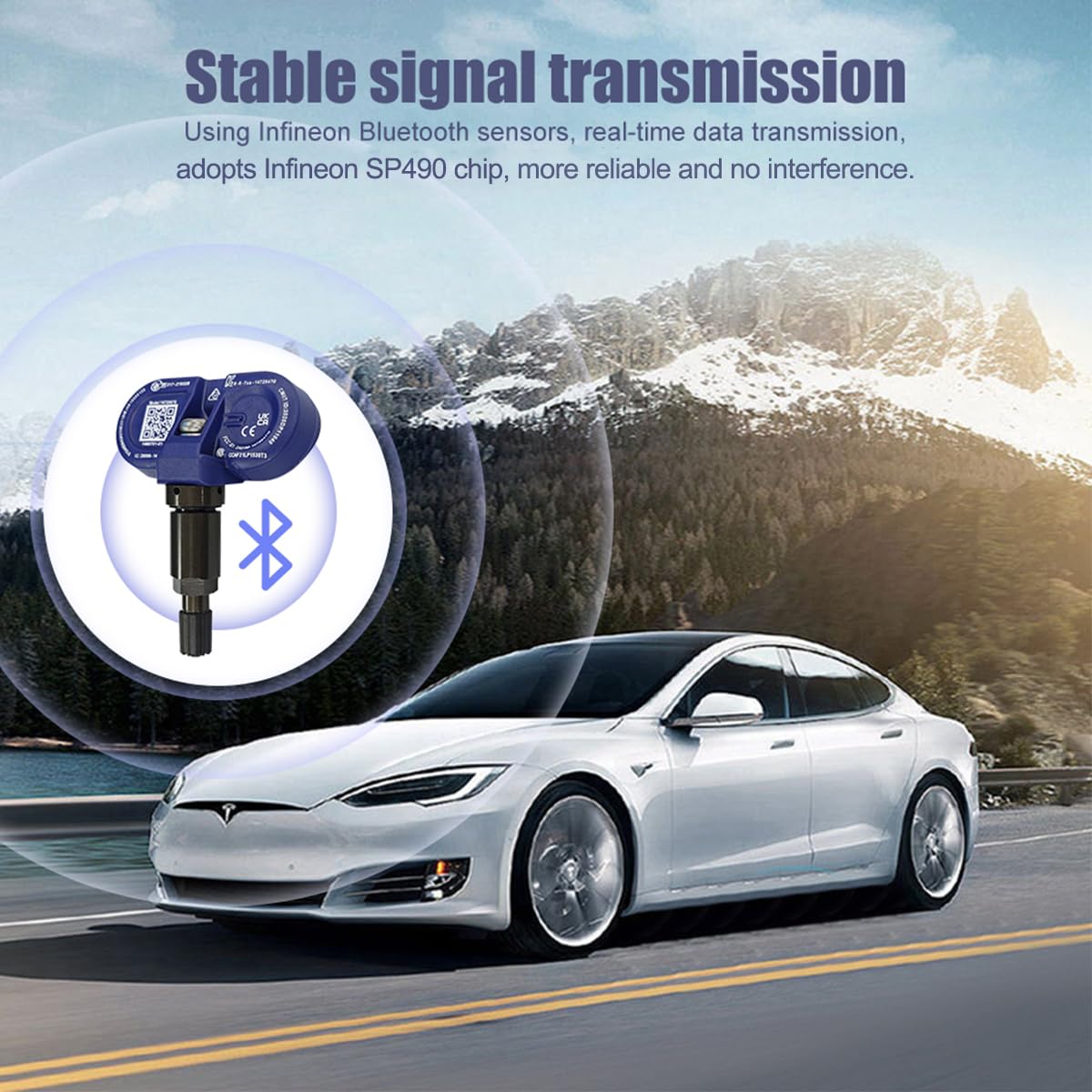 Amazon.co.jp: Tesla BLE Bluetooth TPMSセンサー タイヤ空気圧